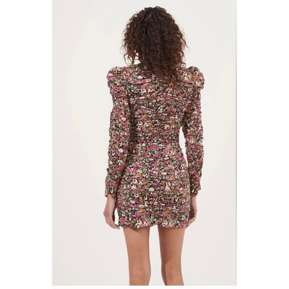 ASTR The Label NWT Jadine Dress Fuchsia Rust Multi Size S